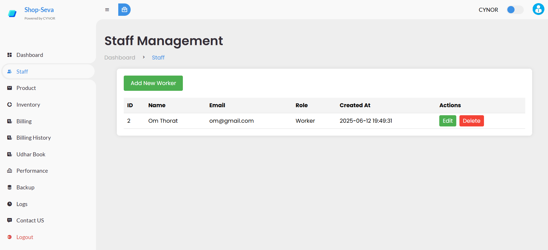 Staff Management