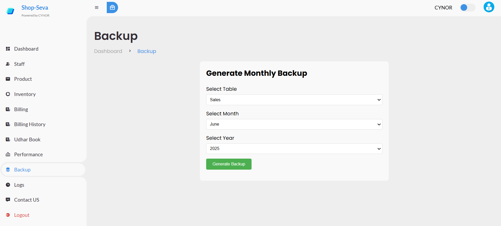 Backup System