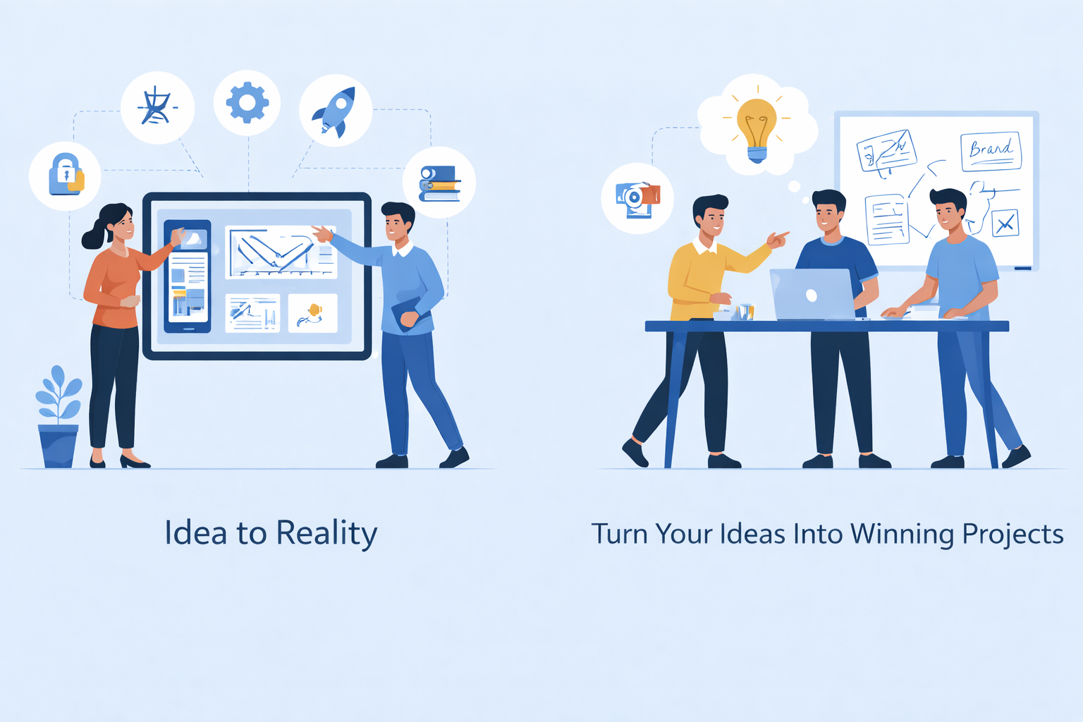 First, we help you plan and design your idea properly.
Then, our team works with you to turn it into a successful and winning project. With our guidance, your ideas don’t stay on paper — they become reality. - Media Gallery Image for Final Year Project Solution | CYNOR TECH AI Solution